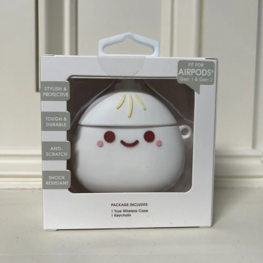 Dumpling AirPod Case With Keychain Fits AirPods Gen 1 And 2